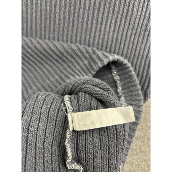 FP Beach Sweater Womens XS Gray Ribbed Mock Neck Short Sleeve Boxy Knit Top - Picture 5 of 6